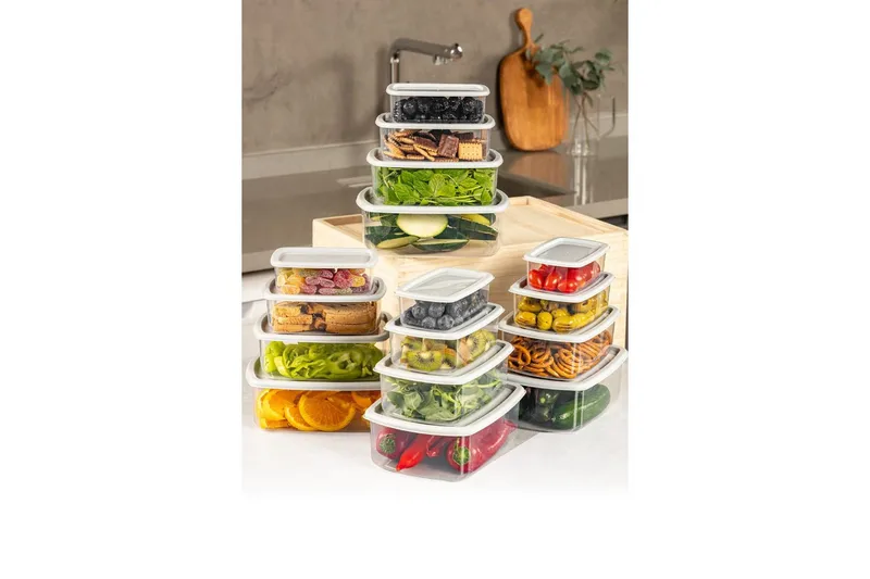 Opbevaringsboks Sæt (16 Dele) Rasalas16 Grå - Grå - Opbevaring - Opbevaring til småting - Kurve & kasser - Plastikbakke & plastikkasse