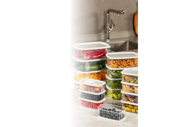 Opbevaringsboks Sæt (16 Dele) Rasalas16 Grå - Grå - Opbevaring - Opbevaring til småting - Kurve & kasser - Plastikbakke & plastikkasse