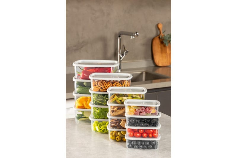 Opbevaringsboks Sæt (16 Dele) Rasalas16 Grå - Grå - Opbevaring - Opbevaring til småting - Kurve & kasser - Plastikbakke & plastikkasse