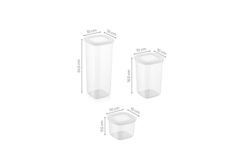 Opbevaringsboks Sæt (24 Dele) Syril hvid - Hvid - Opbevaring - Opbevaring til småting - Kurve & kasser - Plastikbakke & plastikkasse