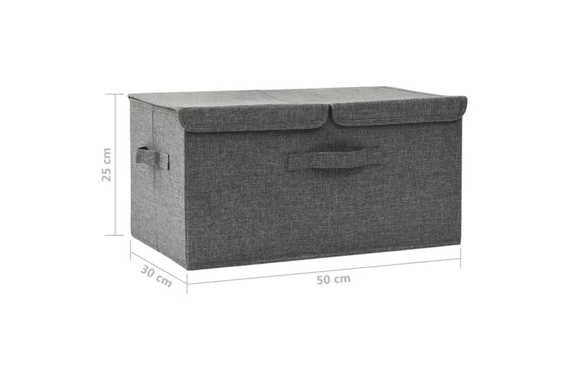 opbevaringskasse 50x30x25 cm stof antracitgrå - Antracit - Opbevaring - Opbevaring til småting - Kurve & kasser