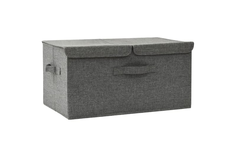 opbevaringskasse 50x30x25 cm stof antracitgrå - Antracit - Kurve & kasser