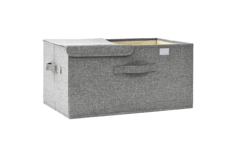 opbevaringskasse 50x30x25 cm stof grå - Grå - Kurve & kasser
