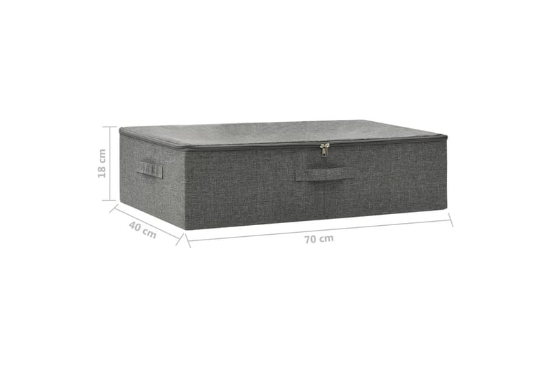 opbevaringskasse 70x40x18 cm stof antracitgrå - Antracit - Opbevaring - Opbevaring til småting - Kurve & kasser