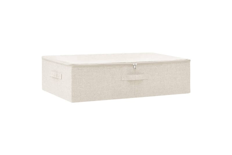 opbevaringskasse 70x40x18 cm stof cremefarvet - Creme - Opbevaring - Opbevaring til småting - Kurve & kasser