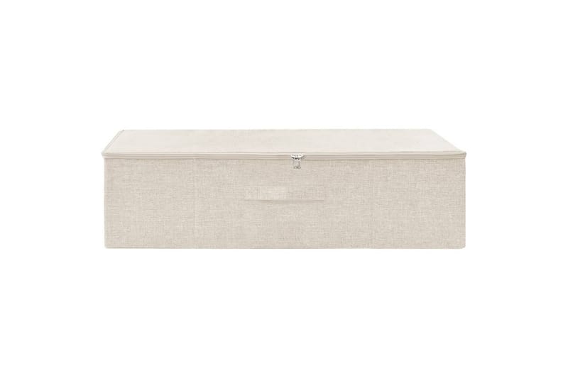 opbevaringskasse 70x40x18 cm stof cremefarvet - Creme - Opbevaring - Opbevaring til småting - Kurve & kasser