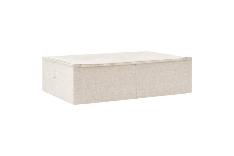 opbevaringskasse 70x40x18 cm stof cremefarvet - Creme - Kurve & kasser