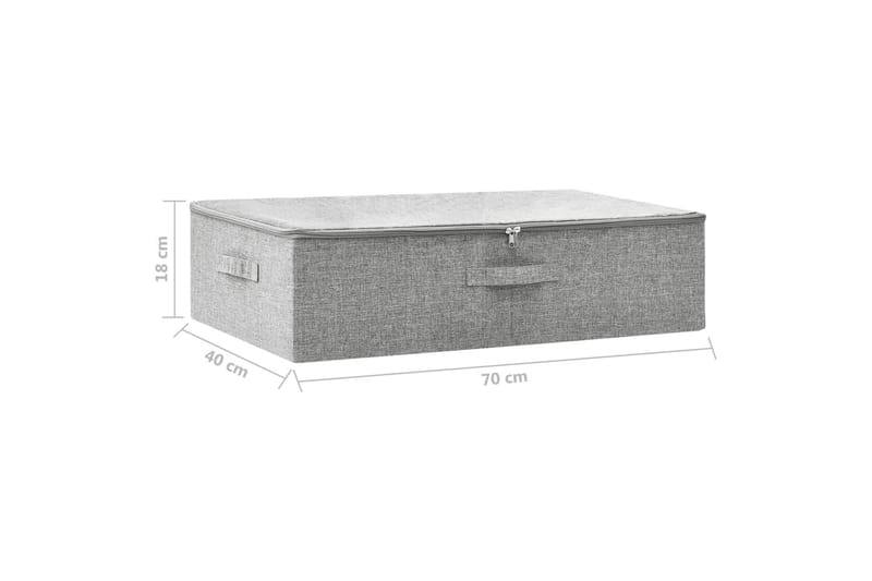 opbevaringskasse 70x40x18 cm stof grå - Grå - Opbevaring - Opbevaring til småting - Kurve & kasser