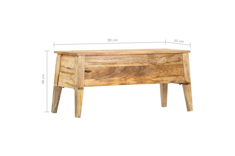 Opbevaringskasse 99X35X48 cm Massivt Mangotræ - Opbevaring - Opbevaring til småting - Kurve & kasser