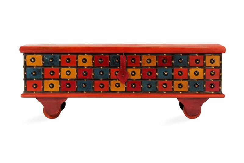 Opbevaringskasse I Massivt Akacietræ 110 X 40 X 40 Cm Rød - Rød - Opbevaring - Opbevaring til småting - Kurve & kasser