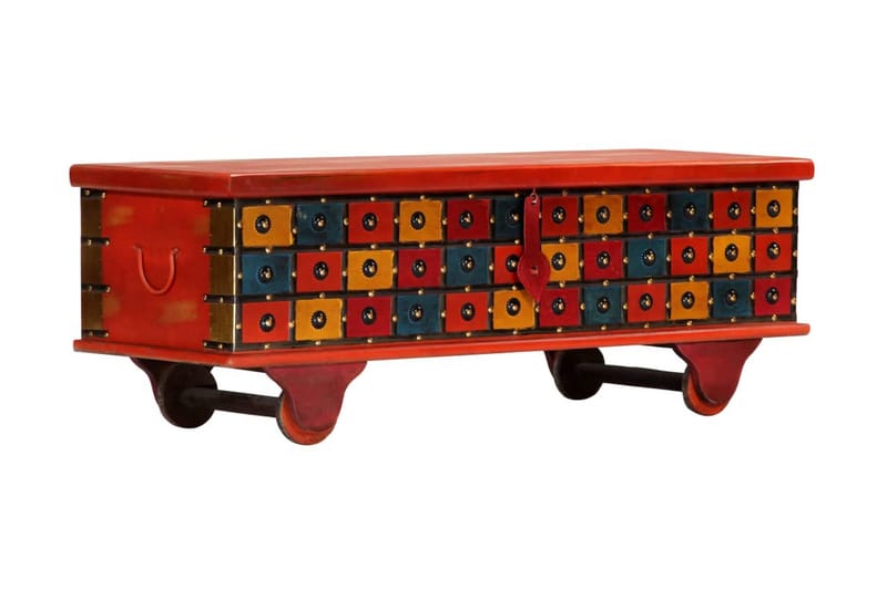 Opbevaringskasse I Massivt Akacietræ 110 X 40 X 40 Cm Rød - Rød - Opbevaring - Opbevaring til småting - Kurve & kasser