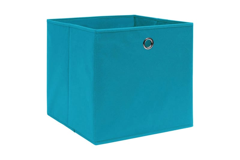 Opbevaringskasser 10 stk. 28x28x28 cm uvævet stof babyblå - Blå - Kurve & kasser