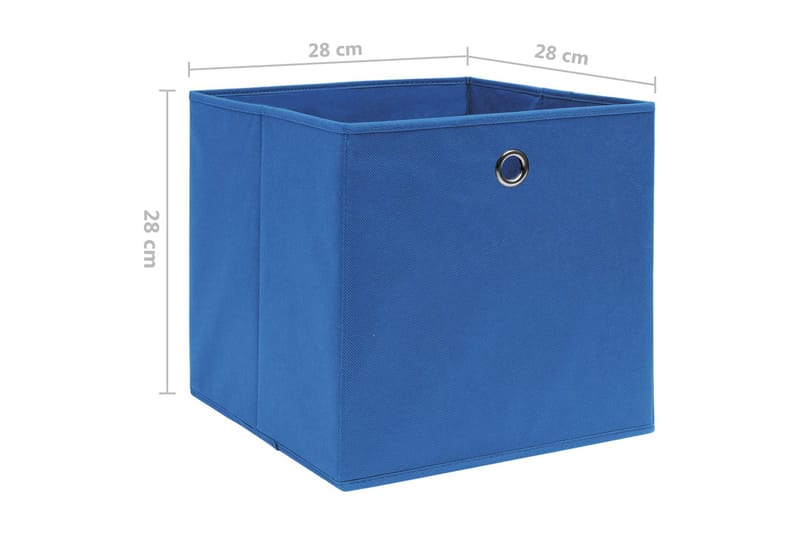 Opbevaringskasser 10 stk. 28x28x28 cm uvævet stof blå - Blå - Opbevaring - Opbevaring til småting - Kurve & kasser