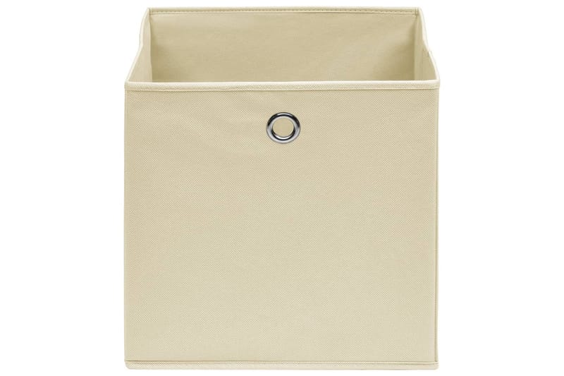 Opbevaringskasser 10 stk. 28x28x28 cm uvævet stof creme - Creme - Opbevaring - Opbevaring til småting - Kurve & kasser