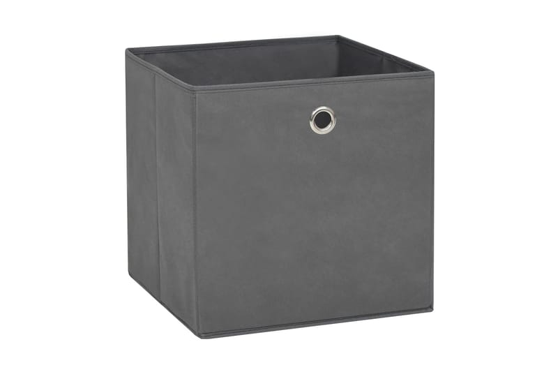 Opbevaringskasser 10 stk. 28x28x28 cm uvævet stof grå - Grå - Opbevaring - Opbevaring til småting - Kurve & kasser