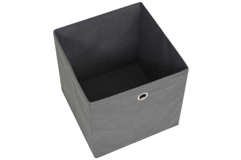 Opbevaringskasser 10 stk. 28x28x28 cm uvævet stof grå - Grå - Kurve & kasser