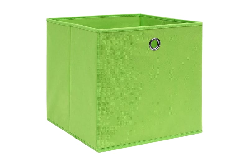 Opbevaringskasser 10 Stk. 32x32x32 Stof Grøn - Opbevaring - Opbevaring til småting - Kurve & kasser