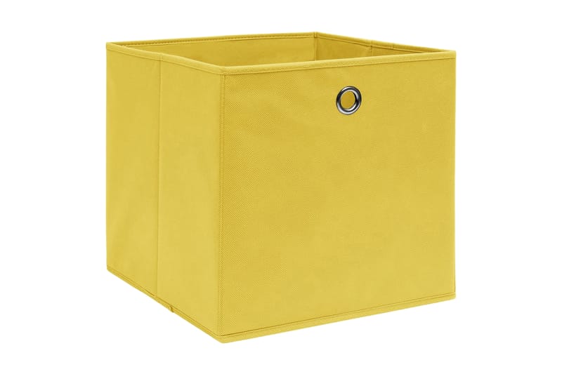 Opbevaringskasser 10 Stk. 32x32x32 Stof Gul - Opbevaring - Opbevaring til småting - Kurve & kasser