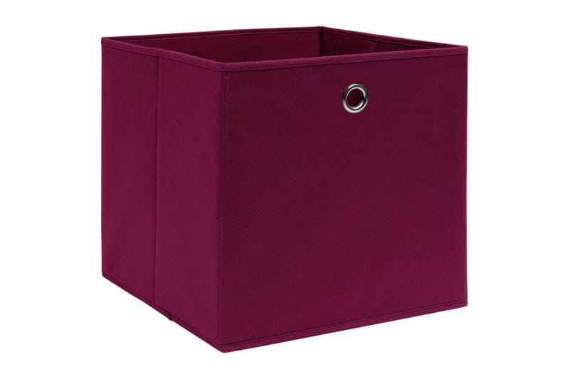 Opbevaringskasser 10 Stk. 32x32x32 Stof Mørkerød - Opbevaring - Opbevaring til småting - Kurve & kasser