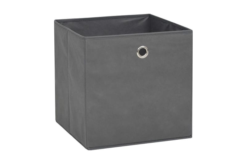 Opbevaringskasser 10 Stk. Uvævet Stof 32 X 32 X 32 Cm Grå - Grå - Opbevaring - Opbevaring til småting - Kurve & kasser