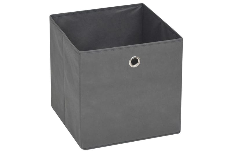 Opbevaringskasser 10 Stk. Uvævet Stof 32 X 32 X 32 Cm Grå - Grå - Opbevaring - Opbevaring til småting - Kurve & kasser