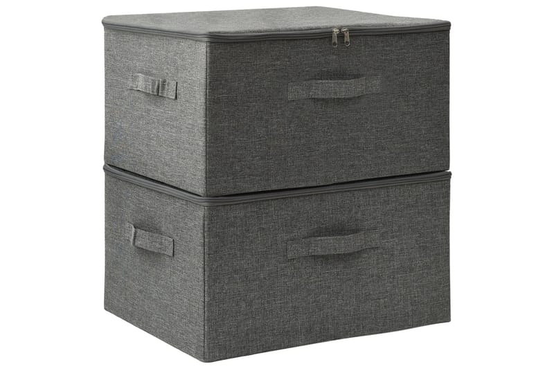 opbevaringskasser 2 stk. 43x34x23 cm stof antracitgrå - Antracit - Opbevaring - Opbevaring til småting - Kurve & kasser