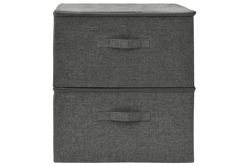 opbevaringskasser 2 stk. 43x34x23 cm stof antracitgrå - Antracit - Opbevaring - Opbevaring til småting - Kurve & kasser