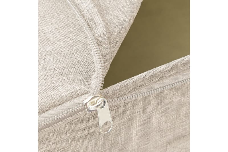 opbevaringskasser 2 stk. 43x34x23 cm stof cremefarvet - Creme - Opbevaring - Opbevaring til småting - Kurve & kasser