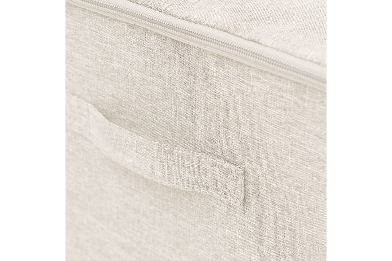opbevaringskasser 2 stk. 43x34x23 cm stof cremefarvet - Creme - Opbevaring - Opbevaring til småting - Kurve & kasser