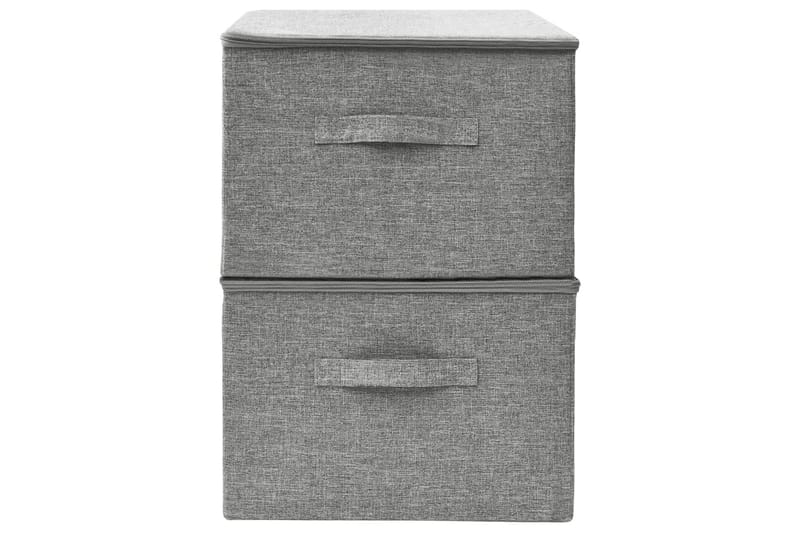 opbevaringskasser 2 stk. 43x34x23 cm stof grå - Grå - Opbevaring - Opbevaring til småting - Kurve & kasser
