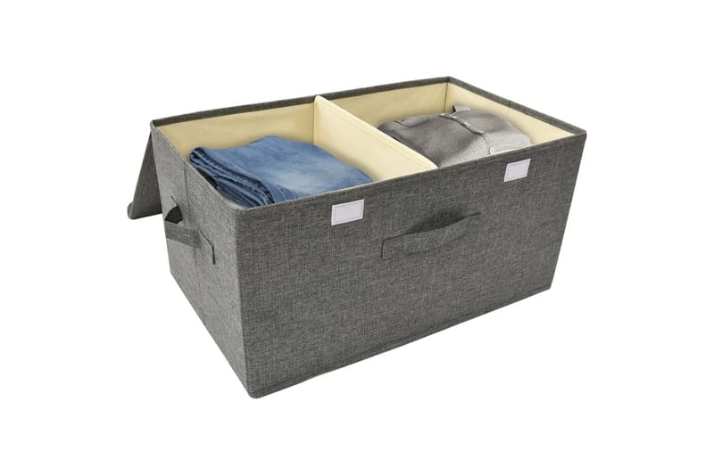 opbevaringskasser 2 stk. 50x30x25 cm stof antracitgrå - Antracit - Opbevaring - Opbevaring til småting - Kurve & kasser