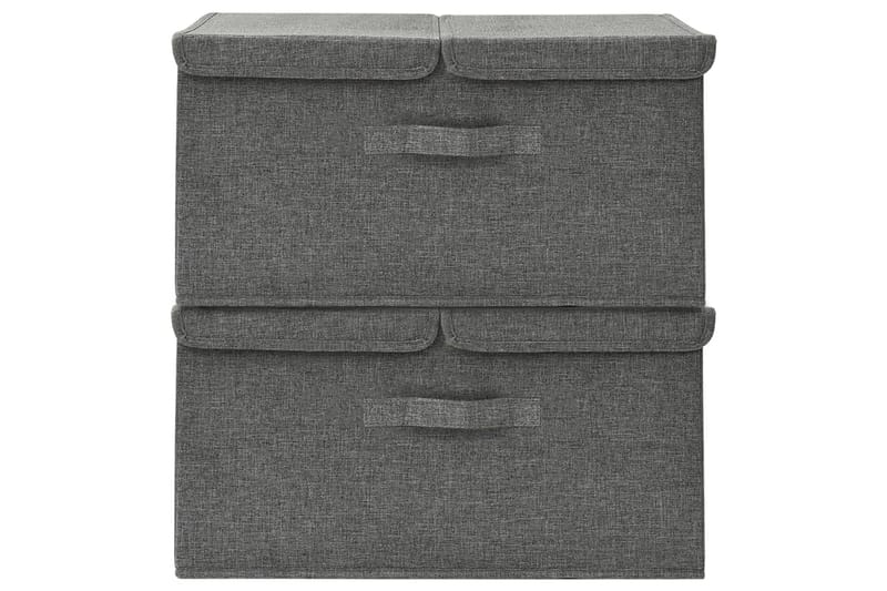 opbevaringskasser 2 stk. 50x30x25 cm stof antracitgrå - Antracit - Opbevaring - Opbevaring til småting - Kurve & kasser