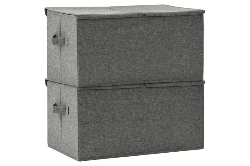 opbevaringskasser 2 stk. 50x30x25 cm stof antracitgrå - Antracit - Opbevaring - Opbevaring til småting - Kurve & kasser