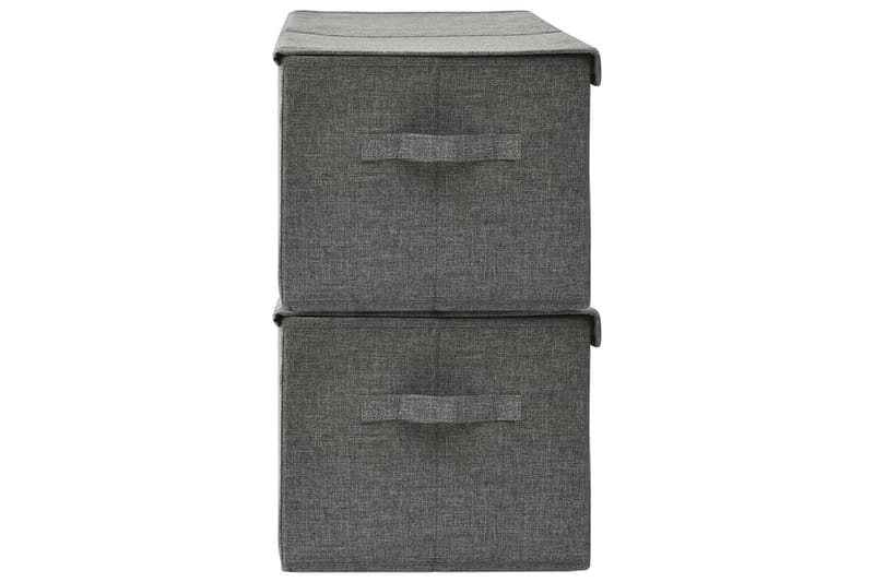 opbevaringskasser 2 stk. 50x30x25 cm stof antracitgrå - Antracit - Opbevaring - Opbevaring til småting - Kurve & kasser