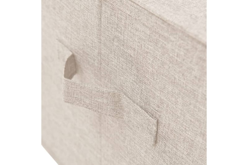 opbevaringskasser 2 stk. 50x30x25 cm stof cremefarvet - Creme - Opbevaring - Opbevaring til småting - Kurve & kasser