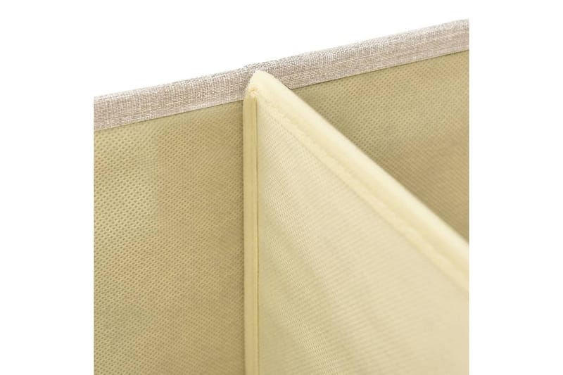 opbevaringskasser 2 stk. 50x30x25 cm stof cremefarvet - Creme - Opbevaring - Opbevaring til småting - Kurve & kasser