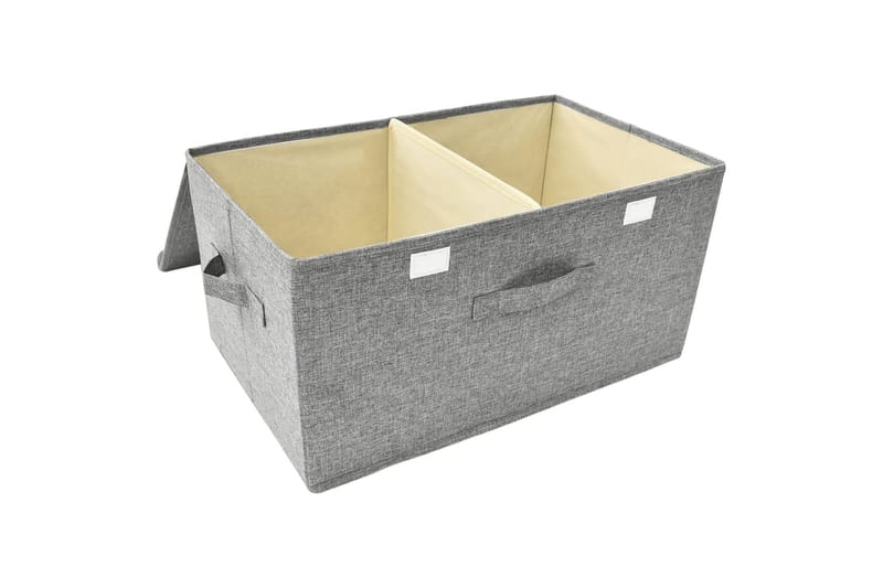 opbevaringskasser 2 stk. 50x30x25 cm stof grå - Grå - Opbevaring - Opbevaring til småting - Kurve & kasser