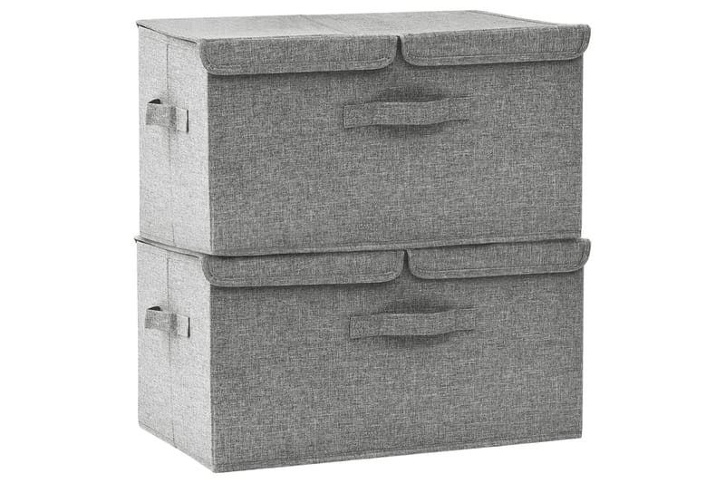 opbevaringskasser 2 stk. 50x30x25 cm stof grå - Grå - Opbevaring - Opbevaring til småting - Kurve & kasser