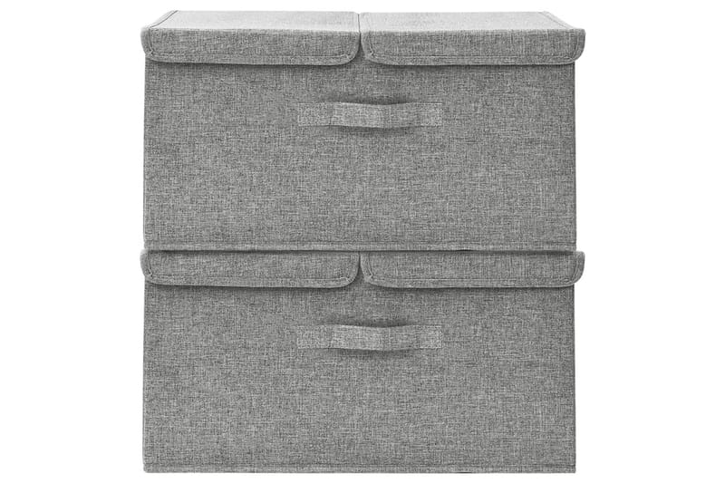 opbevaringskasser 2 stk. 50x30x25 cm stof grå - Grå - Opbevaring - Opbevaring til småting - Kurve & kasser