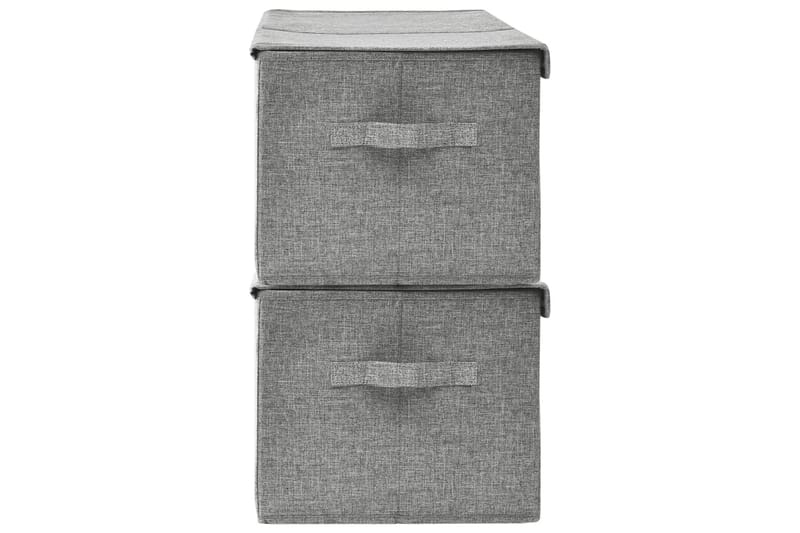 opbevaringskasser 2 stk. 50x30x25 cm stof grå - Grå - Opbevaring - Opbevaring til småting - Kurve & kasser