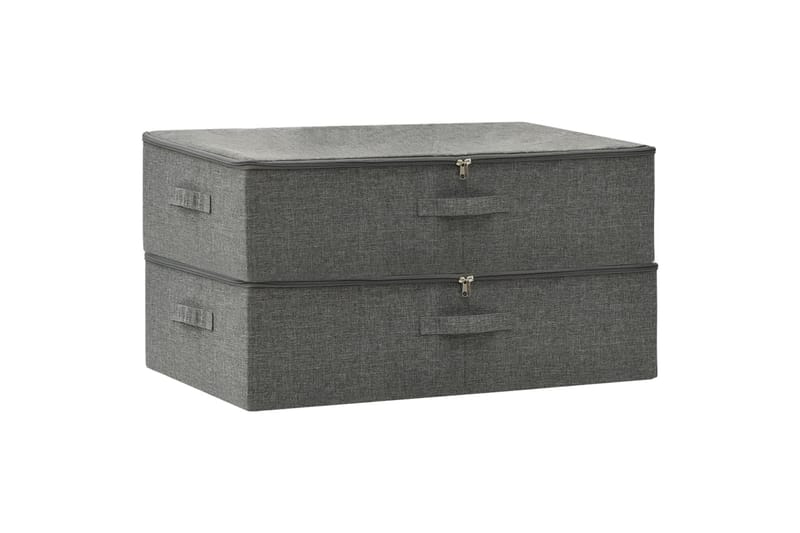 opbevaringskasser 2 stk. 70x40x18 cm antracitgrå - Antracit - Opbevaring - Opbevaring til småting - Kurve & kasser