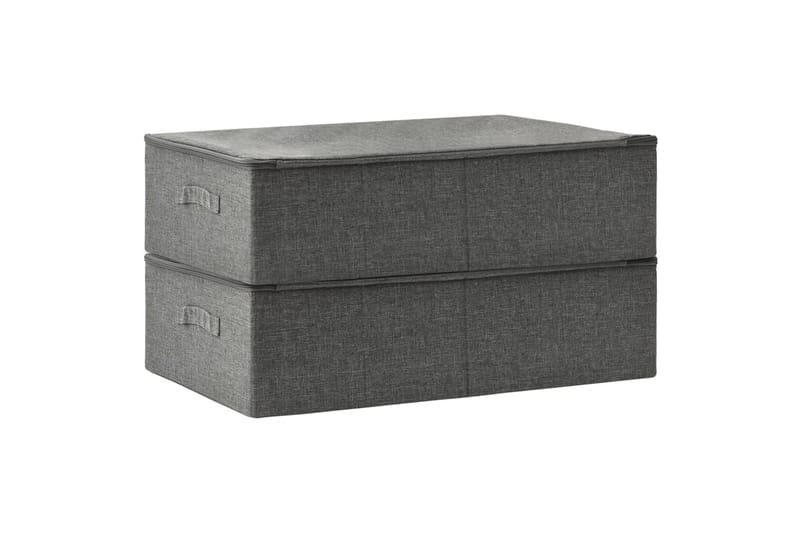 opbevaringskasser 2 stk. 70x40x18 cm antracitgrå - Antracit - Kurve & kasser