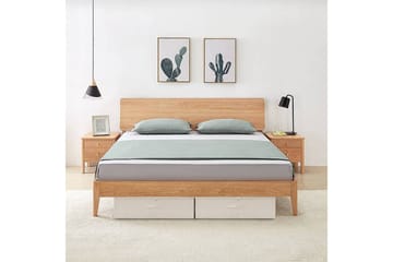 opbevaringskasser 2 stk. 70x40x18 cm stof cremefarvet - Creme - Opbevaring - Opbevaring til småting - Kurve & kasser