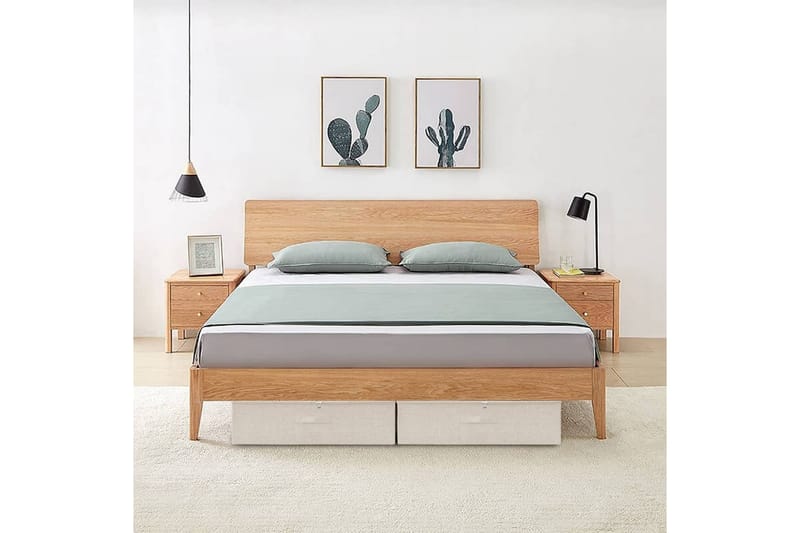 opbevaringskasser 2 stk. 70x40x18 cm stof cremefarvet - Creme - Opbevaring - Opbevaring til småting - Kurve & kasser