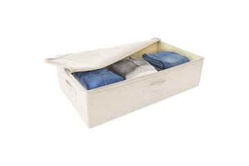 opbevaringskasser 2 stk. 70x40x18 cm stof cremefarvet - Creme - Opbevaring - Opbevaring til småting - Kurve & kasser