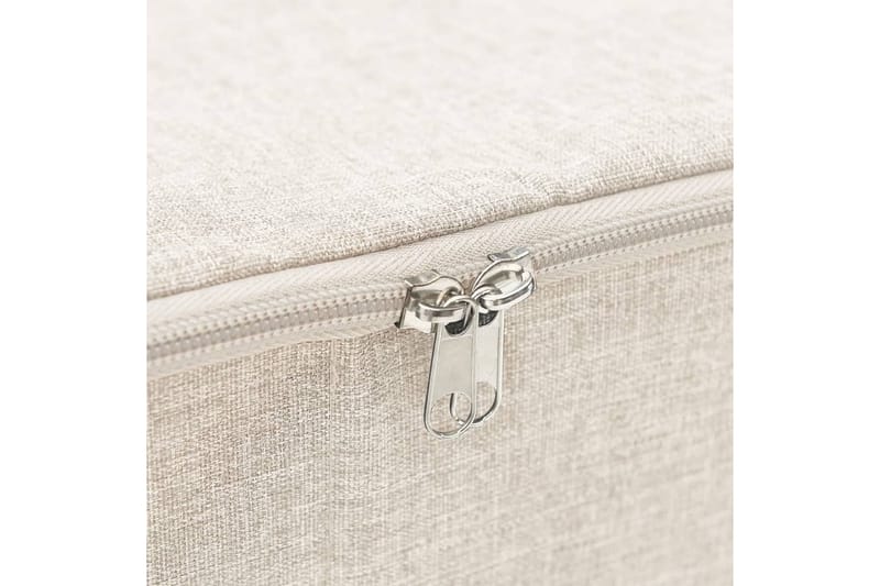 opbevaringskasser 2 stk. 70x40x18 cm stof cremefarvet - Creme - Opbevaring - Opbevaring til småting - Kurve & kasser