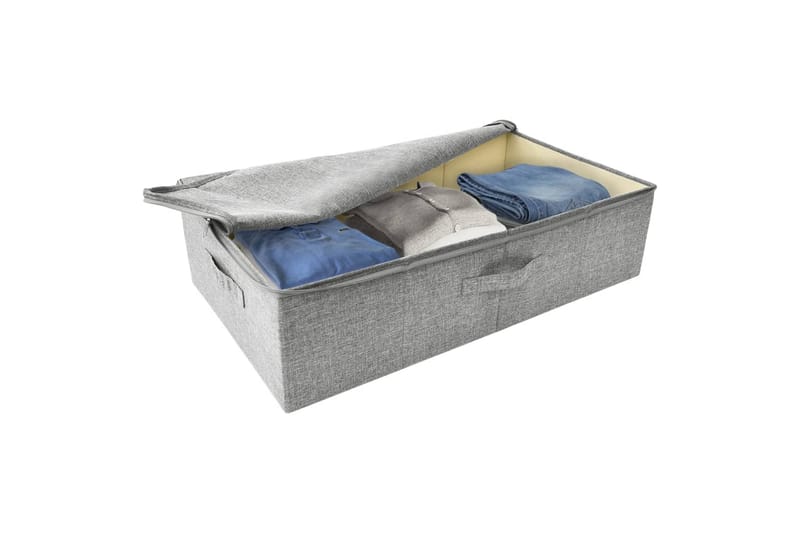 opbevaringskasser 2 stk. 70x40x18 cm stof grå - Grå - Opbevaring - Opbevaring til småting - Kurve & kasser
