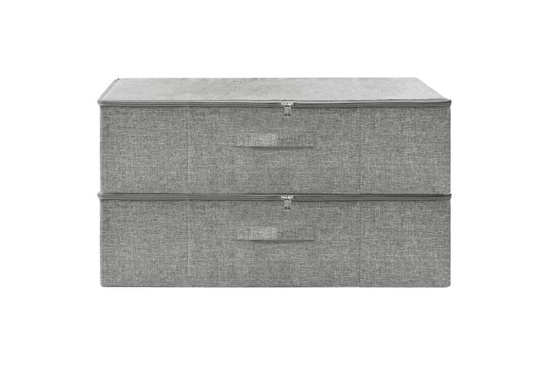 opbevaringskasser 2 stk. 70x40x18 cm stof grå - Grå - Opbevaring - Opbevaring til småting - Kurve & kasser