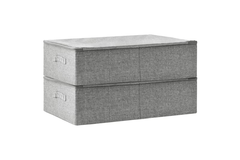 opbevaringskasser 2 stk. 70x40x18 cm stof grå - Grå - Opbevaring - Opbevaring til småting - Kurve & kasser