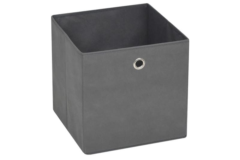 Opbevaringskasser 4 stk. 28x28x28 cm uvævet stof grå - Grå - Kurve & kasser